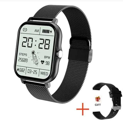 Fitness Tracker Smart Watch black and gift band