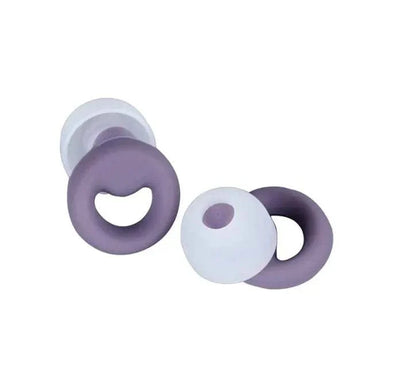 Waterproof silicone earplugs with noise-cancelling design for active use and a secure fit